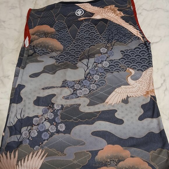 Adidas Rita Ora Asian Arena Grey Peach Bird Print Oriental Japan - Picture 7 of 8